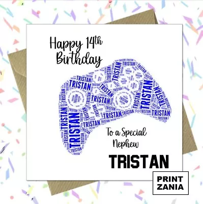 Personalised Birthday Card Gamer XBOX Son Brother Nephew Grandson Gaming AIX • £2.99