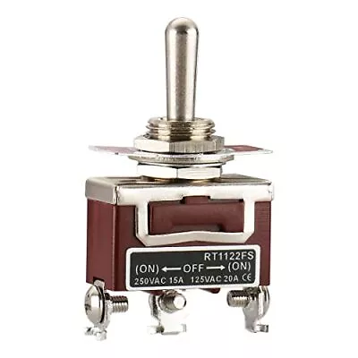  Toggle Switch SPDT Momentary 3 Position ON/Off/ON 250VAC/5A25VAC/20A/2  1 • $10.61