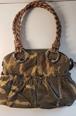 B. Makowsky Camouflage Bronze Genuine Leather Handbag Caroline  • $26.87