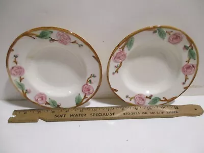 2 FRUIT DISHES CAMELLIA BY METLOX POPPY TRAIL 6  Hand Painted Rimmed • $5.95