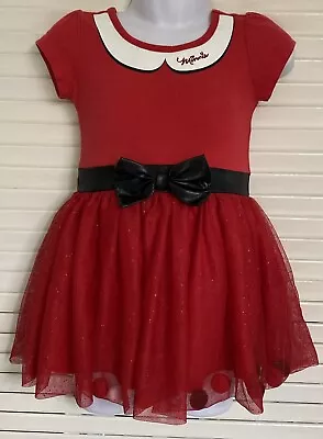 Toddler Minnie Mouse Red Tulle Pom Pom Dress 2T Disney Junior • $12.99