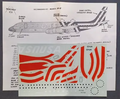 Run Way | No. ? | 1:144 DC-8 Overseas National Airways Decals • $12