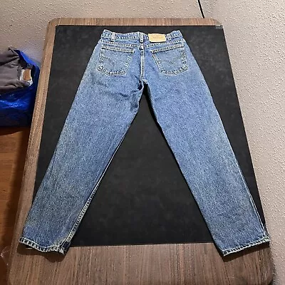 Vintage Levi Orange Tab Jeans 32x30 Acid Wash USA 1980s Dark Indigo 550 560 501 • $75