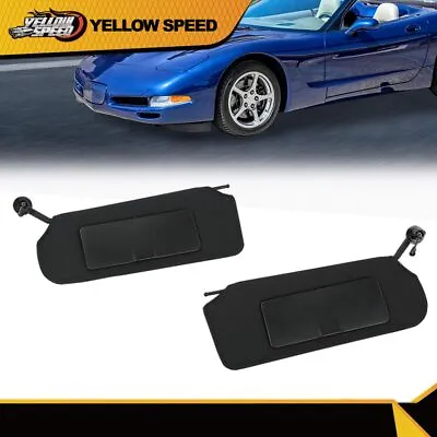 Fit For 1997-2004 Corvette Sun Visor Vanity Mirror C5 Sunvisors Shaded 1Pair New • $47.99