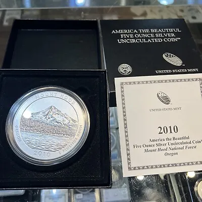 2010-P 5 Oz Silver America The Beautiful Quarter Mount Hood (Burnished) • $230