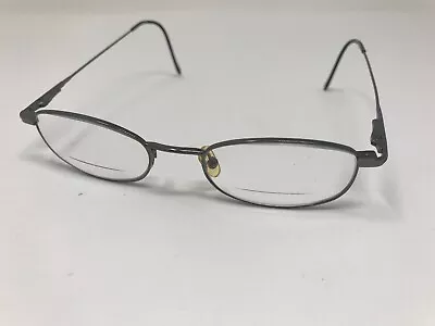 Magic Clip Eyeglasses Frame M 247 Gunmetal Wore 47-18-140 Metal Oval Small SE66 • $17.50