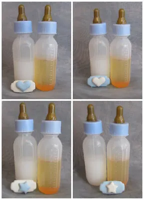 £11.38 • Buy Reborn Baby Blue MICRO Preemie Magnetic Pacifier Fake Milk And Juice Bottles