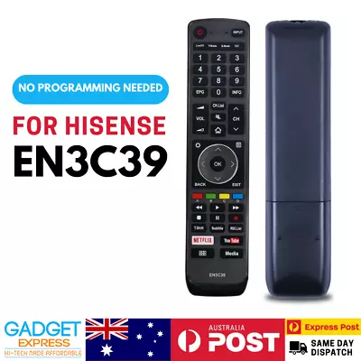 EN3C39 For Hisense TV Replacement Infrared Remote Control 50N7 50P7 55N7 55P7 • $24.95