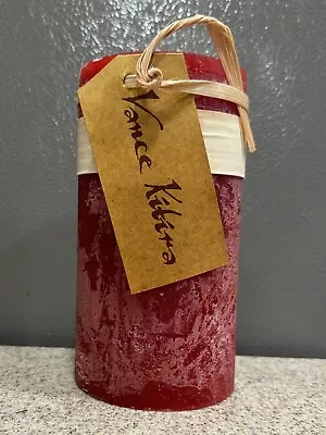 Vance Kitira Ritz Timber Red Berry 6” Pillar Candle Unused 100 Hour Burn No Mess • $17