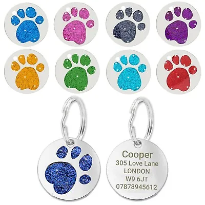 £2.49 • Buy Dog Tag Personalised ID Tags For Dogs/Cats Custom Pet Tag Engraved Dog Name Tag