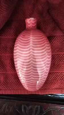 Antique NAILSEA Glass Whimsy Pink Flask Art Deco Glass Flask • £209.03