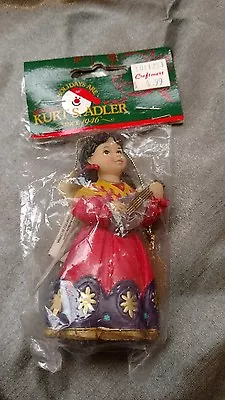 Kurt Adler Christmas Ornament Santas World NEW Chior Girl Music • $9.99