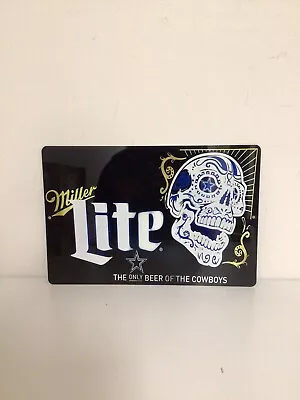 Miller Lite Beer The Only Beer Of The Cowboys Metal Tin Sign • $25