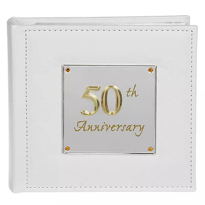 Deluxe Photo Album - 50th Golden Anniversary Gift Holds 80 6x4  Photos    • £19.95