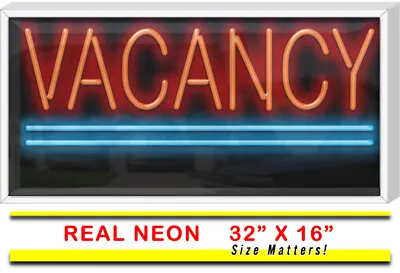 $759 • Buy OUTDOOR Vacancy Neon Sign | Jantec | 32  X 16  | Hotel Motel Open Rent Walk In