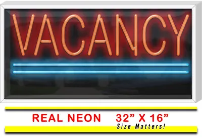 OUTDOOR Vacancy Neon Sign | Jantec | 32  X 16  | Hotel Motel Open Rent Walk In • $759