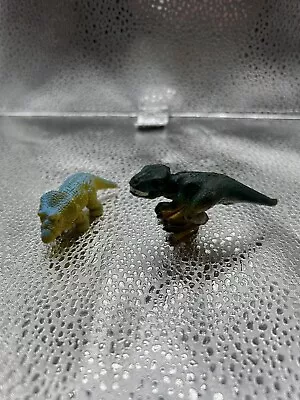 Lot Of 2 Plastic Dinosaurs Playskool Mattel - Triceratops 1988 • $7.20