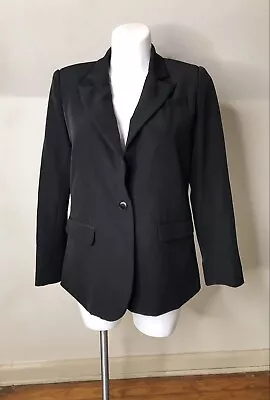 Vince Camuto Black Single Button Blazer Jacket Size L • $24.98