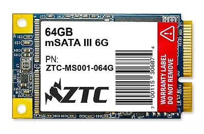 £33.44 • Buy 64GB ZTC Bulwark V2 MSATA 6G 50mm Solid State Disk - ZTC-MS001-064G