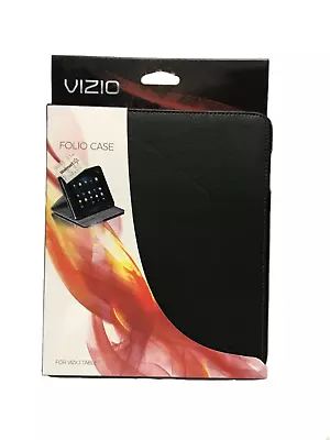 VIZIO Black Folio Tablet Case 3 Erogonomic Viewing Angles Leather W/ Red • $7.64