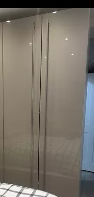 £50 • Buy IKEA PAX Wardrobe High Gloss Beige. H 236cm, W 100cm D 60cm. In Flat Panel.