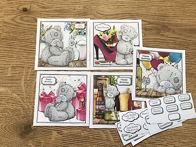 £2.99 • Buy Set Of 5 Handmade Tatty Teddy Birthday Card Toppers