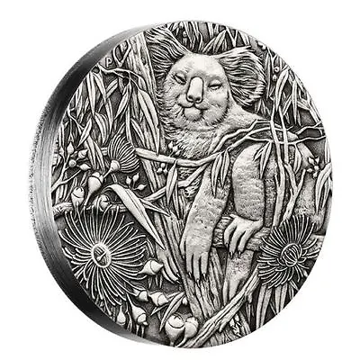 $135.98 • Buy Australian Koala 2017 2oz Silver High Relief Antiqued $2 Coin Australia Antique 