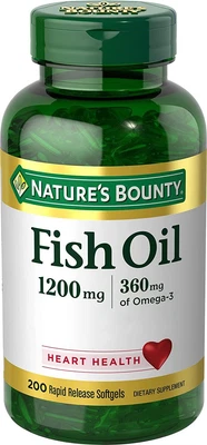 $21.10 • Buy Nature’s Bounty Fish Oil 1200 Mg, Twin Pack, Supports Heart Health With... 