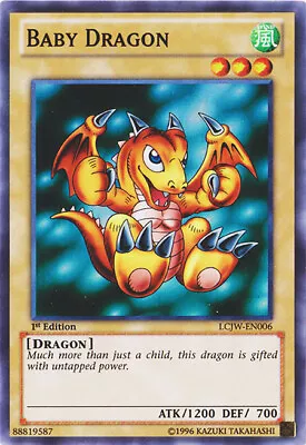 Yugioh! LP Baby Dragon - LCJW-EN006 - Super Rare - 1st Edition Lightly Played E • $2.88