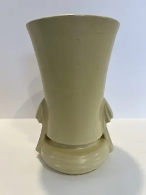 Vintage McCoy Pottery Hanson Mission Art Deco Ivory 10” Vase • $284
