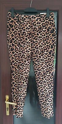 Zara Animal Print Leopard Trousers Size 38 UK 10 • £7.50