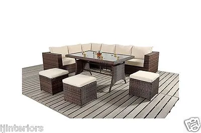 9 Seater Rattan Garden Furniture Sofa Dining Table Set Conservatory Outdoor • £499.09