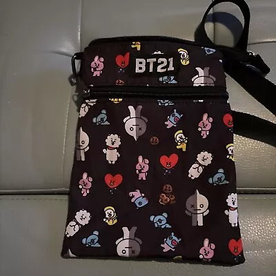 BT21 Passport Small Crossbody Bag Hot Topic All Characters - Zipper Pouch/Purse • $8
