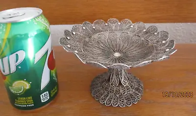 Vintage Filigree Footed Candy Dish - Silver Plate; Unknown Maker • $29.99