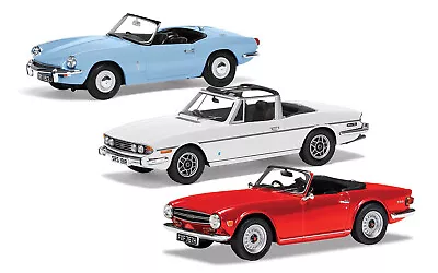 Corgi Vanguards TC00005 Topless Triumph Collection - Spitfire Stag And TR6 1:43 • £88.99