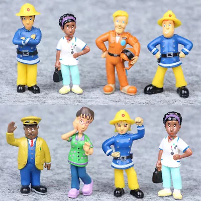 12Pcs/Set Fun Fireman Sam Action Figures PVC Mini Cartoon Doll Kids Toys Gifts • $14.62