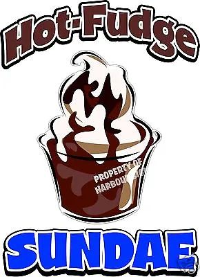 Hot Fudge Sundae Ice Cream Concession Trailer Cart Food Truck Decal 14  • $14.99