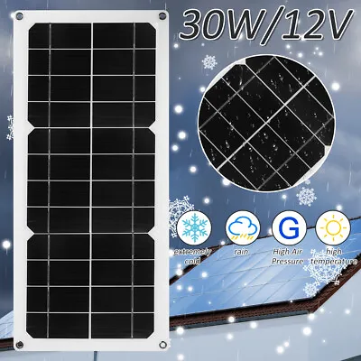 30W Solar Panel Kit 12V Waterproof Solar Powered Charger Portable Solar NutEG .z • £16.79