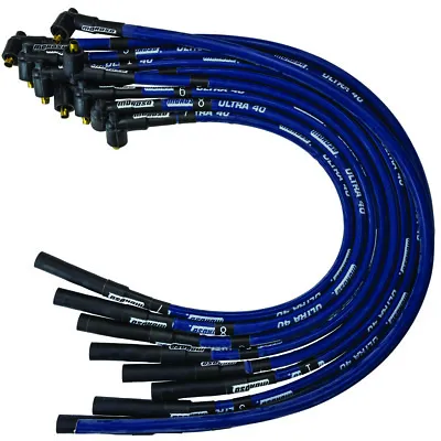 Moroso Spark Plug Wire Set 73614; Ultra 40 Race Sleeved Wire Blue For BBC • $241.38