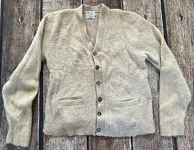 Vintage Sears Sportswear Alpaca Wool Cardigan Sweater Mens Medium Good • $39.99