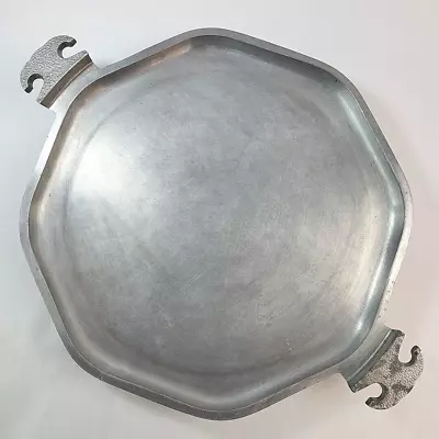 Vtg Guardian Service Ware Heavy Aluminum Octagon Griddle Pizza Tray Platter 13  • $22