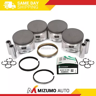 Pistons W/ Rings Fit 89-92 Nissan 240SX Axxess Stanza 2.4L SOHC KA24E • $109.95