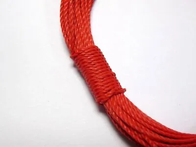 $2.92 • Buy 50 Meters Red Waxed Polyester Twisted Cord 1mm Macrame String Linen Thread