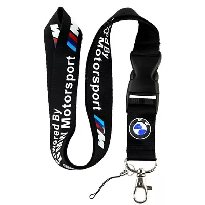 For BMW M 1PCS Motorsport Black Lanyard Neck Strap Key Chains ID Holder Keyring • $9.99