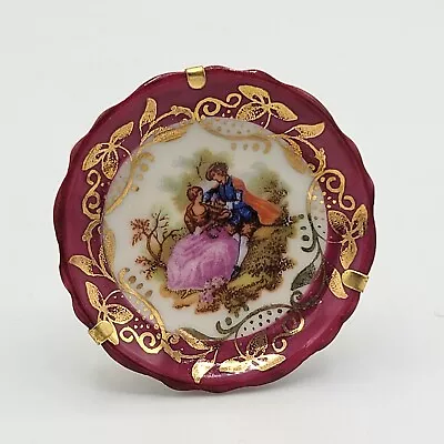 Vintage French Limoges France Dollhouse Miniature Plate With Stand Decora • $9.95