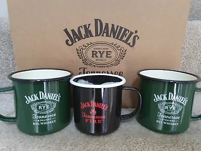 Official Jack Daniels Whiskey Enamal Mug Cup Rye And/Or Fire  • £12.99