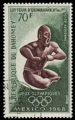 DAHOMEY C87 - Mexico Olympics  Wrestler  Sculpture (pa77809) • $1