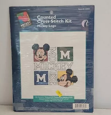 Mickey Mouse Logo Cross Stitch Kit Mickey Unlimited FREE SHIPPING  • $12.99