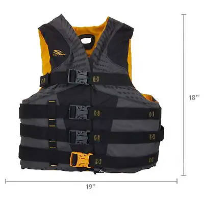 Water Sports  Life Jackets Antimicrobial Unisex Outdoor 2XL/3XL Gray & Yellow • $23.72