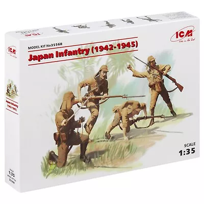 ICM 35568 Plastic Model Kit Scale Figures 1:35 Japan Infantry 1942-1945 • $17.18